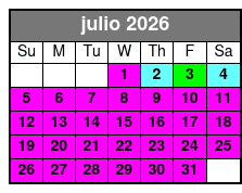25-30 Minute Day Flight julio Schedule