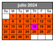 18-20 Minute Day Flight julio Schedule