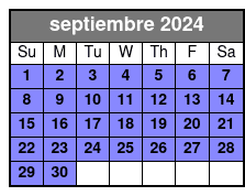 18-20 Minute Day Flight septiembre Schedule