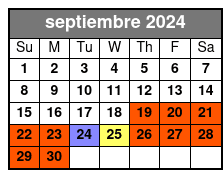 18-20 Minute Day Flight septiembre Schedule