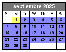 18-20 Minute Day Flight septiembre Schedule