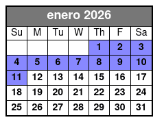 18-20 Minute Day Flight enero Schedule