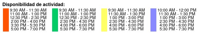 25-30 Minute Day Flight Color Key