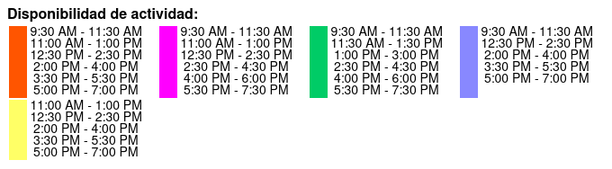 18-20 Minute Day Flight Color Key