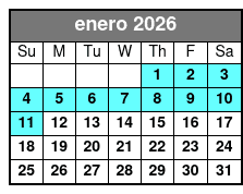 40 Min Fireworks Evening enero Schedule
