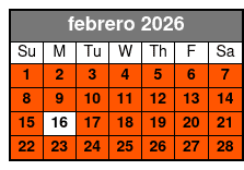 40 Min Fireworks Evening febrero Schedule