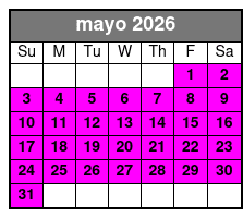 40 Min Fireworks Evening mayo Schedule