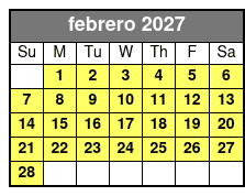 40 Min Fireworks Evening febrero Schedule