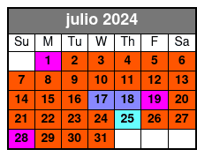 Space Coast 1 Hour julio Schedule