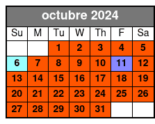 Space Coast 1 Hour octubre Schedule