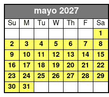 Space Coast 1 Hour mayo Schedule