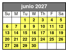 Space Coast 1 Hour junio Schedule