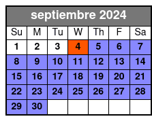 Day Trip + Parasailing septiembre Schedule