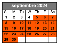 Roundtrip Transportation septiembre Schedule