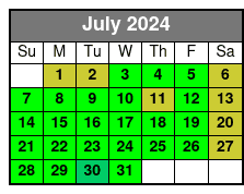 SeaWorld, FL julio Schedule