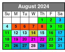 SeaWorld, FL agosto Schedule