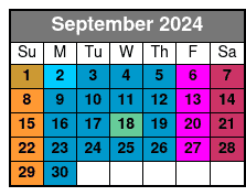 SeaWorld, FL septiembre Schedule