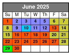 SeaWorld Orlando FL junio Schedule
