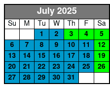 SeaWorld Orlando FL julio Schedule
