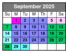 SeaWorld Orlando FL septiembre Schedule