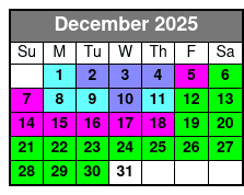 SeaWorld Orlando FL diciembre Schedule