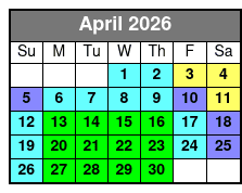 SeaWorld Orlando FL abril Schedule
