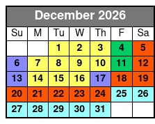 SeaWorld Orlando FL diciembre Schedule