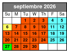 SeaWorld & Busch Gardens 2 Park 2 Day Combo Ticket septiembre Schedule