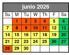 SeaWorld & Aquatica 2 Park 2 Day Combo Ticket junio Schedule