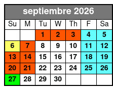 SeaWorld & Adventure Island 2 Park 2 Day Combo Ticket septiembre Schedule
