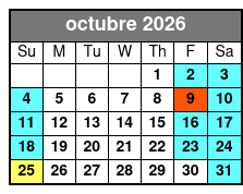 SeaWorld & Adventure Island 2 Park 2 Day Combo Ticket octubre Schedule