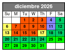 SeaWorld Single Day Ticket diciembre Schedule