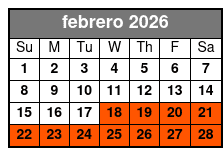 E-Bike Rental 4hrs February Schedule