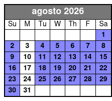 E-Bike Rental 4hrs August Schedule