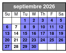 E-Bike Rental 4hrs September Schedule