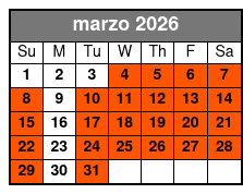 E-Bike Rental 8hrs March Schedule
