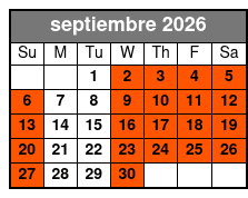 Loaded Cannon Distillery Adventure septiembre Schedule