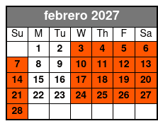 Loaded Cannon Distillery Adventure febrero Schedule