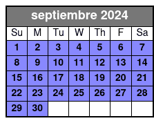 Comfort Seating septiembre Schedule