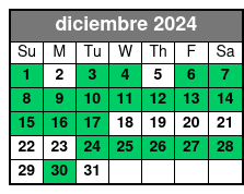 Comfort Seating diciembre Schedule
