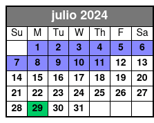 Guaranteed Front Seat julio Schedule