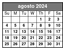 Guaranteed Front Seat agosto Schedule