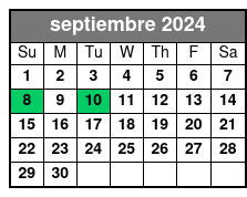 Guaranteed Front Seat septiembre Schedule