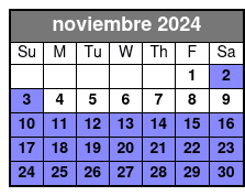 Guaranteed Front Seat noviembre Schedule