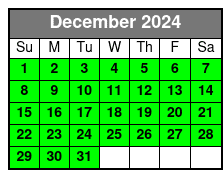 Awa Kayak Tours diciembre Schedule