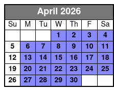 Everglade Airboat Tours abril Schedule