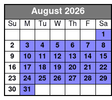 Everglade Airboat Tours agosto Schedule