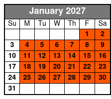 Everglade Airboat Tours enero Schedule