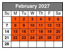 Everglade Airboat Tours febrero Schedule