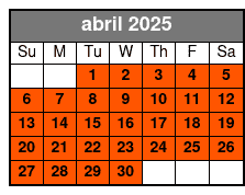 30 Minute Everglade Airboat Tour abril Schedule